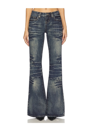 Jaded London Extreme Flare Jeans in Blue. Size 26. Also in 24.