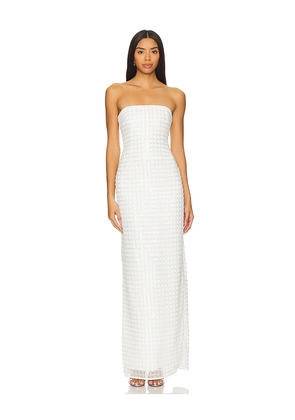 SIMKHAI Reign Strapless Gown in White. Size 00. Also in 8.