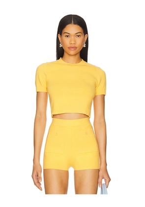 JoosTricot Short Sleeve Crop Top in Yellow. Size S. Also in L.
