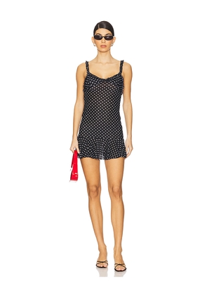 Indah Camilla Mini Dress in Black. Size S. Also in L, M, XS.