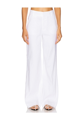 Favorite Daughter The Jones Linen Wide Leg Pant in White. Size 8. Also in 10.
