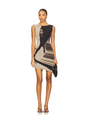 Feners Caracola Dress in Black,Taupe. Size S. Also in L.