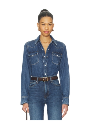 FRAME Classic Shirt in Blue. Size XL. Also in S.