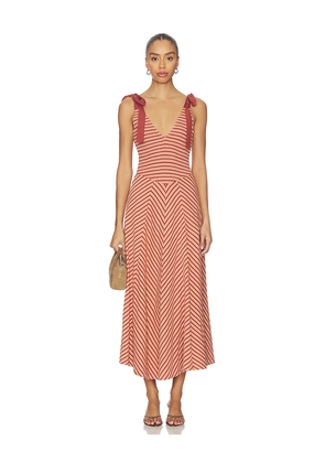 Free People x free-est Cecelia Midi Dress In Burnt Henna Combo in Brown. Size XS. Also in L, M, S, XL.
