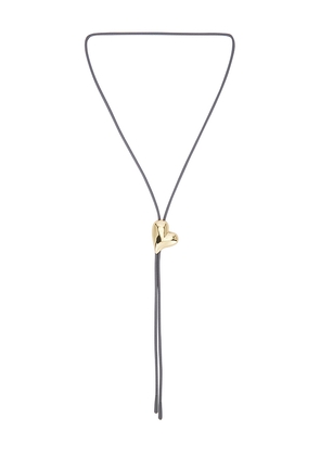 Jenny Bird Art Heart Bolo Tie Necklace in Metallic Gold.