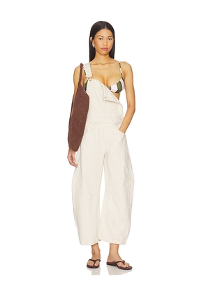 Free People Good Luck Overall in Ivory. Size XS. Also in S.