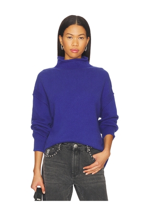 Free People x We The Free Torres Rolls Neck Sweater in Blue. Size S. Also in XS, M.