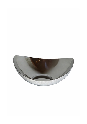 HueGah Home Dasha Bowl in Metallic Silver.