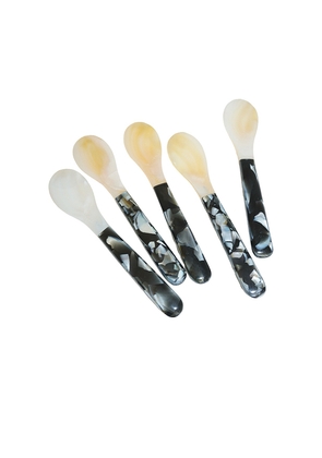 HueGah Home Setra Caviar Spoon Set in Black,White.