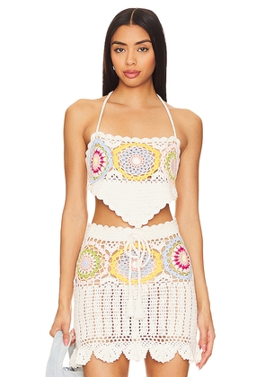Lovers and Friends Val Crochet Top in Cream. Size XS. Also in S.