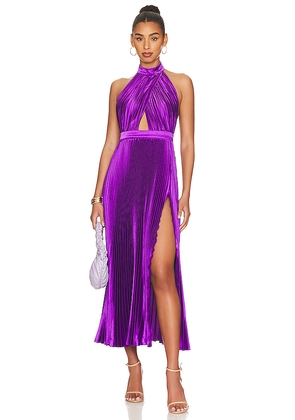 L'IDEE Renaissance Split Gown in Purple. Size 8/S. Also in 6/XS.
