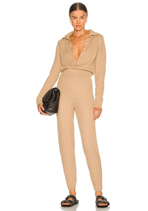 L'Academie Elowen Jumpsuit in Taupe. Size S. Also in M.