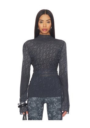 Jade Cropper Side Slit Top in Dark Grey. Size 34. Also in 36, 38, 40.