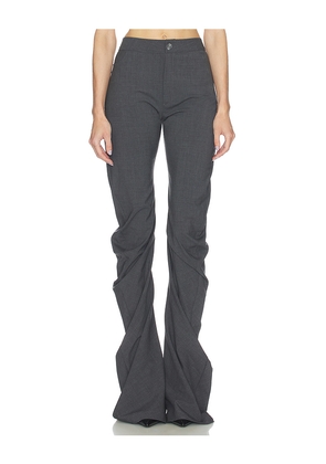 Jade Cropper Twisted Trouser in Grey. Size 34. Also in 40.