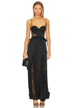 MAJORELLE Ella Gown in Black. Size XS. Also in XL.