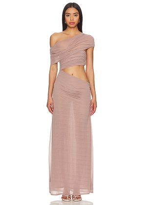 LPA Mona Maxi Dress in Taupe. Size S. Also in M, L.