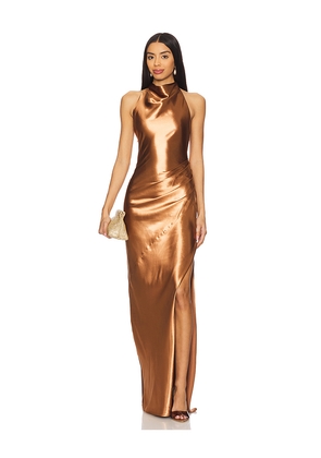 Lovers and Friends Kamiah Gown in Metallic Copper. Size XS. Also in S.