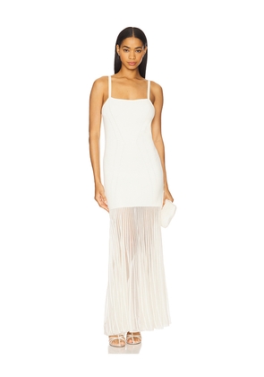 NICHOLAS Lyra Milano Stitch Midi Dress in Ivory. Size XL. Also in M.