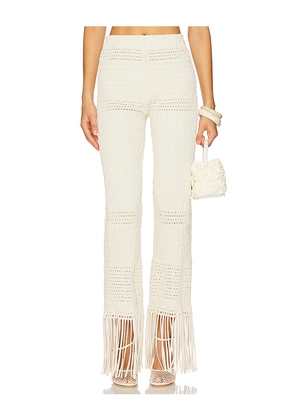 Nanushka Miciel Pants in Cream. Size L. Also in S.