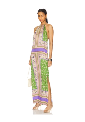 MISA Los Angeles Samantha Dress in Green,Purple. Size M. Also in L.