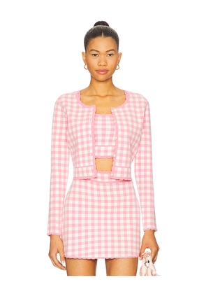 LoveShackFancy Bridgette Cardigan in Pink. Size XL. Also in M.