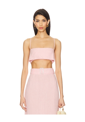 MATTHEW BRUCH x REVOLVE Structured Bandeau Crop Top in Blush. Size M. Also in L.
