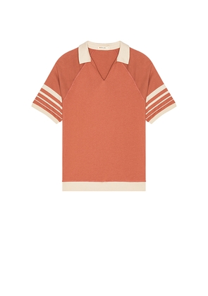 Marine Layer Varsity Rib Polo in Coral. Size S. Also in M.