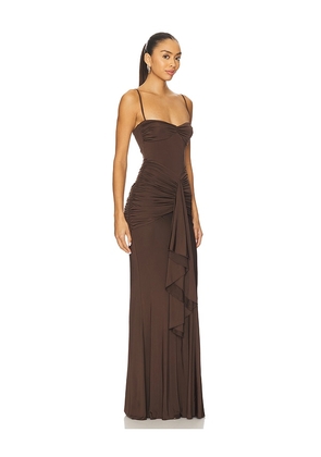 Lovers and Friends Emmy Maxi Dress in Brown. Size XS. Also in XXS, S, M, L.