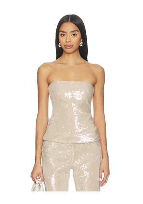 OW Collection Ruby Sequin Tube Top in Tan. Size S. Also in M.