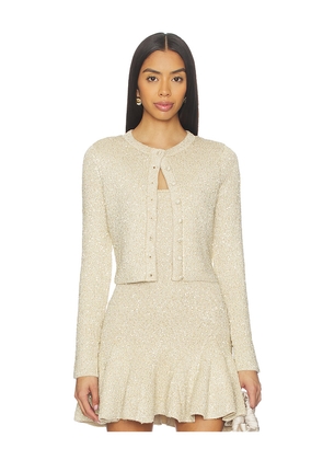 LoveShackFancy Ferra Cardigan in Metallic Gold. Size XS. Also in L.