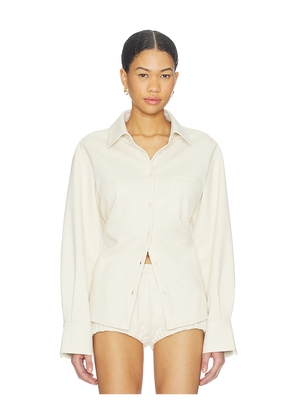 LAMARQUE Tosca Shirt in Cream. Size S. Also in XS, M, L.
