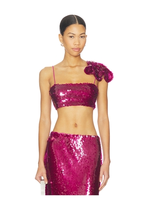 Mother of All Mela Sequins Top in Fuchsia. Size S. Also in XS, M, L.