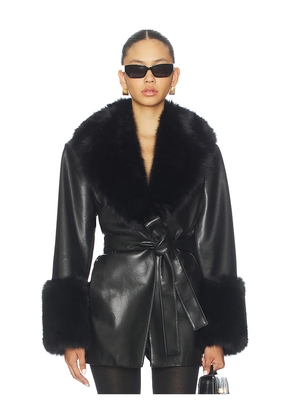 LAMARQUE Rosabella Faux Fur Blazer in Black. Size S. Also in M, L, XL.