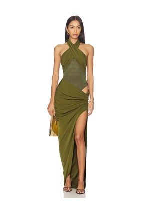NBD Meena Maxi Dress in Green. Size XL. Also in XS.