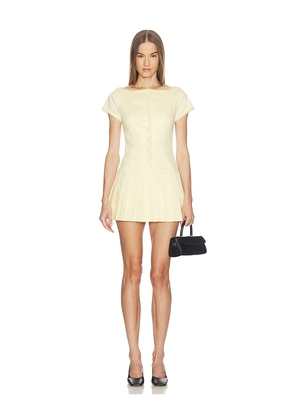 LOBA Rivera Mini Dress in Yellow. Size XS. Also in XXS, S, M, L, XL.