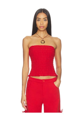 LNA Gigi Tube Top in Red. Size S. Also in XS, M, L, XL.