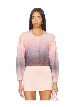 MISA Los Angeles Peggy Cardigan in Pink. Size XS. Also in XXS, S, M, L, XL.