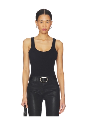 L'AGENCE Nica Scoop Tank Bodysuit in Black. Size XS. Also in XXS, M, XL.