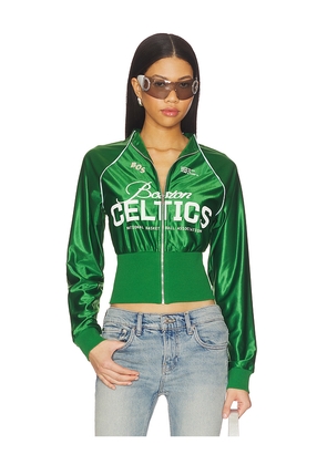 Off Season Boston Celtics Cropped Track Jacket in Green. Size S. Also in XS, M, L.