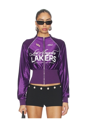 Off Season LA Lakers Cropped Track Jacket in Purple. Size S. Also in XS, M, L.