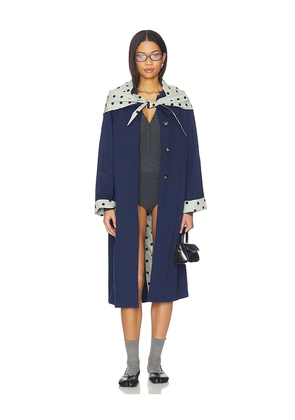 Lisa Says Gah Olson Trench in Navy. Size XS. Also in S, M, L, XL, XXL, XXXL.