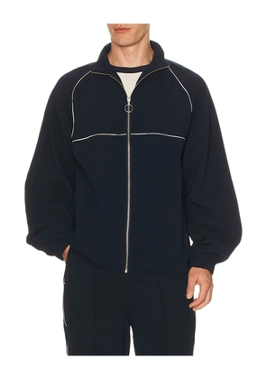 KROST Piping Track Jacket in Navy. Size S. Also in M, L, XL/1X.