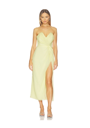 Katie May Come On Home Midi Dress in Lemon. Size S. Also in L, M, XS.