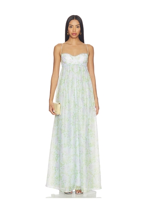 Katie May Effie Gown in Green. Size S. Also in L, M, XS, XXS.