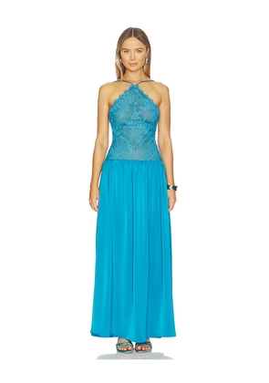 Katie May Kaya Gown in Teal. Size S. Also in L, M, XL, XS.
