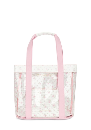 LoveShackFancy Marjorie Tote Bag in White,Pink.