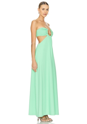 Susana Monaco Cut Out Maxi Dress in Green. Size XL. Also in L.