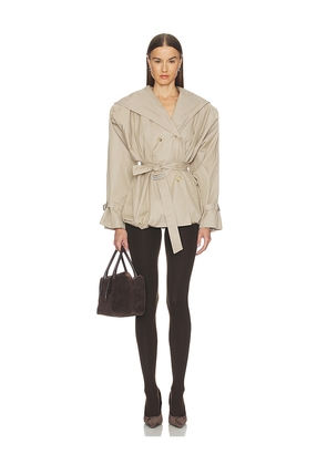 Magda Butrym Belted Trench Jacket in Beige. Size 38. Also in 36.