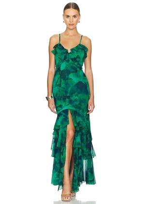 Runaway The Label Namari Maxi Dress in Green. Size M. Also in XS, XL, XXS.