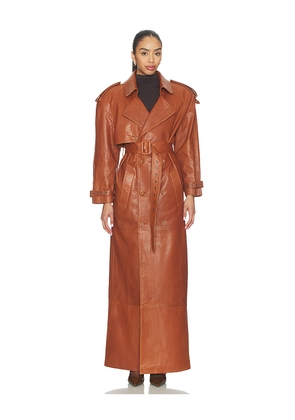 MANOKHI Mireia Trench Coat in Brick. Size 34. Also in 36, 38.